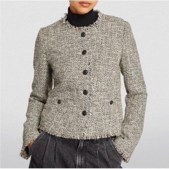 NWT Rag & Bone Black and White Carmen Tweed Blazer - Picture 8 of 10